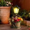 Solar Angel Ornaments, Resin Outdoor Decorative LED Lights, Warm Glow Ornament for Courtyards Gardens Landscaping