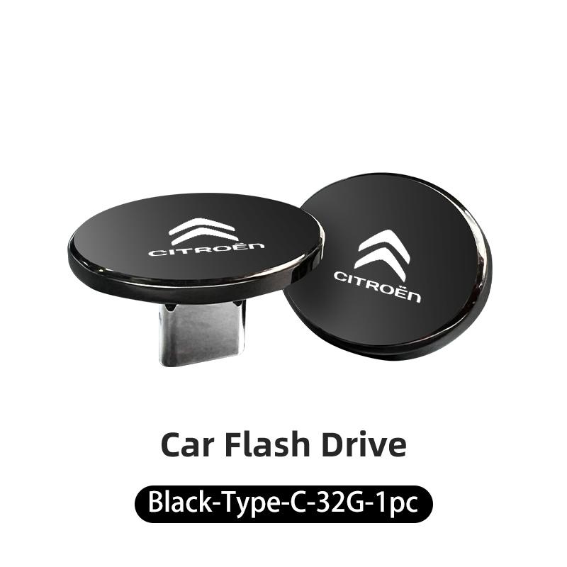 Car USB Type-C Flash Drive Mini Memory Stick Music Device Accessories For Citroen C4 C3 C5 C1 C2 Berlingo Celysee Cactus Picasso