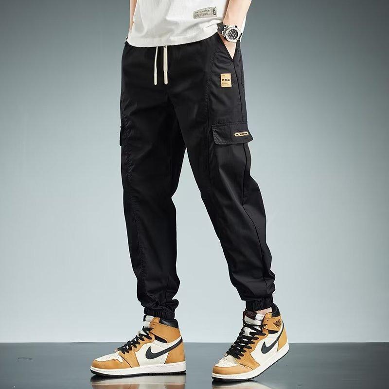 Tooling pants men's spring and summer loose large size Harlan leggings men's trendy brand ruffian handsome casual pants