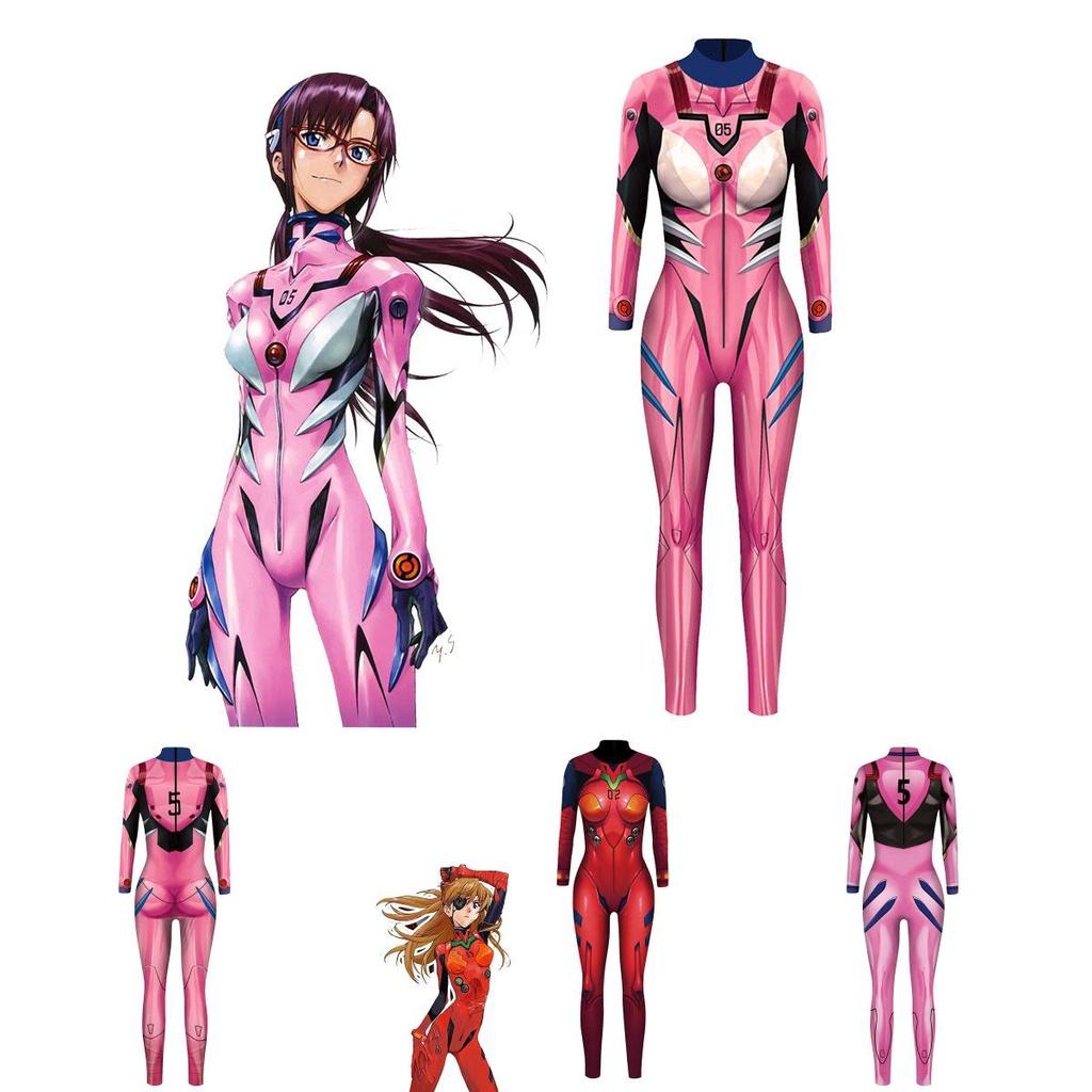 Oszałamiający Eva Neon Genesis Evangelion Asuka Langley Zentai Rajstopy Body Kostium Cosplay Dla Kobiet