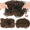 Synthetic Hair Bun Comb Clip In Messy Curly Chignon Elastic Band Scrunchies Hair Pieces Extension For Women Black Brown