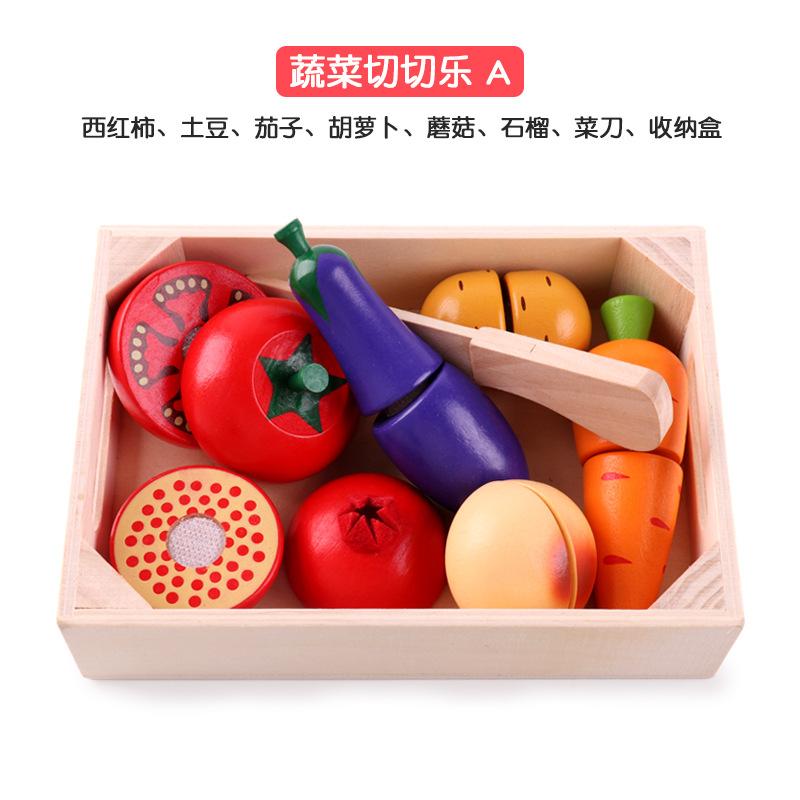 

Wooden Children S Early Education Simulation Playing House Fruits And Vegetables Velcro Cheche Le Creative Kitchen Toys