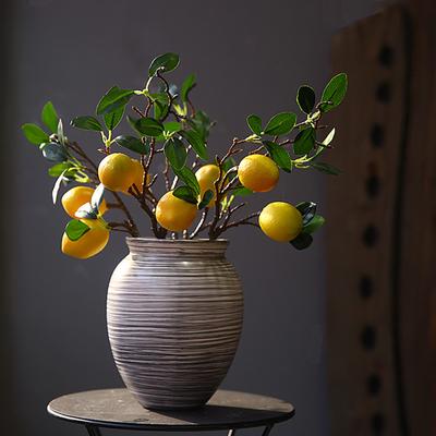 3 uds. Rama de Fruta de Limón de Simulación Accesorios Falsos Atuendo para Boda Fiesta Enredadera Decoración del Hogar Flores Artificiales Realistas Plantas de Imitación