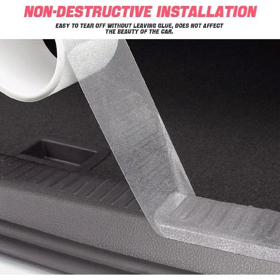Anti Slip Car Door Entry Guard, DIY Adhesive Door Sill Protector, Nano Tape Films PEVA Cover, Rear Trunk Edge Guard Protection, Car Accessories