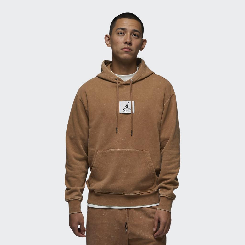 Jordan Tie-Dye Logo-Print Lässiger Lockerer Pullover Hoodie Herren Tops Mineral-Ton-Gelb DR3088-215