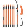 Manual Pole Saw, 7.3-27 Ft Extendable Tree Pruner, Sharp Steel Blade High Branches Trimming, Manual Branch Trimmer with Lightweight 8 Fiberglass
