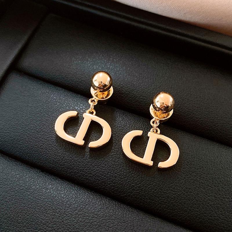 Silver Needle Multi-layer Letter Twill Zircon Pearl Earrings Medieval Vintage Light Luxury Stud Earrings Versatile Earrings