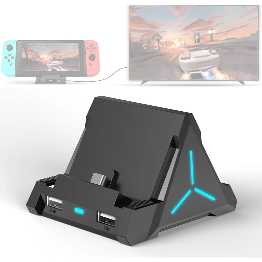 

Dock Fits Nintendo Switch Dock, Portable 4K HDMI TV Dock Docking Station for Switch OLED with Type-C and USB Port Pack of 1