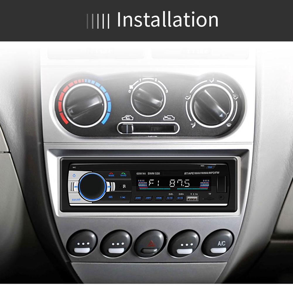 Bluetooth Car Audio Stereo 60WX4 Car Radio 12V In-dash 1 Din FM Aux Input Receiver USB MP3 MMC WMA Car Radio Mp3 Player