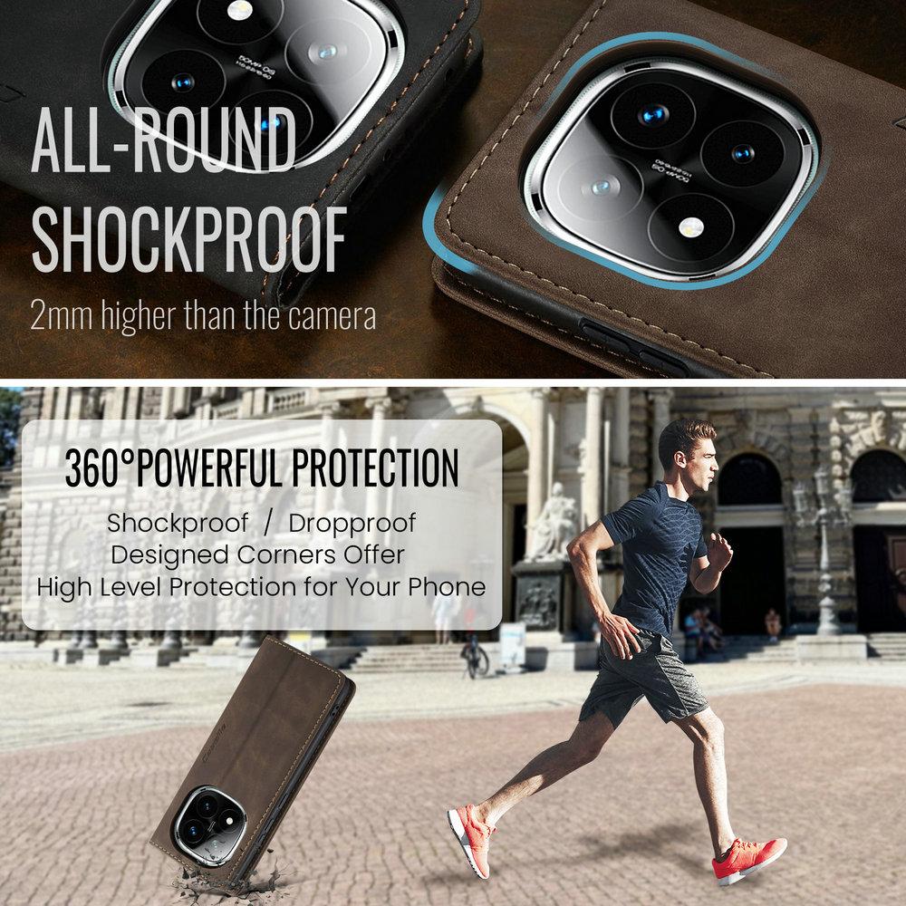 For Xiaomi Redmi Note 14 Pro Plus 5G Luksus Etui Magnetisk Lær Kortholder Bok Funda Mi Telefon Redmi Note14 14Pro + Flipdeksel