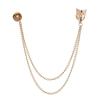 Gold Color Suit Accessories Lapel Pins Tassel Brooches Brooch Mask Tassel Chain Brooch Women Men