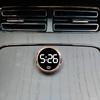 Car LED Digital Clock with Temperature Display Easy Installation Magnetic Back Round Clock for Dashboard or Consoles