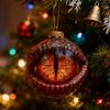 2D Dragon Eye Shaped Acrylic Christmas Ornament Dark Gift Christmas Festive Hanging Small Christmas Cookie Decoration Ornam Z9W8