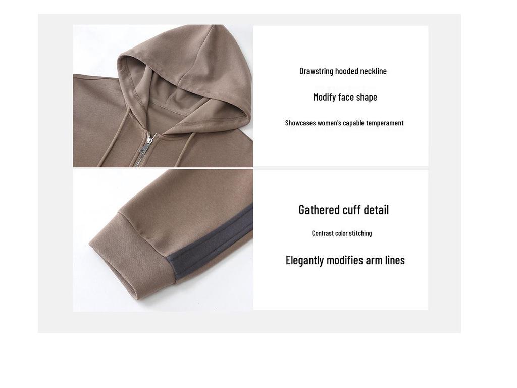 Set Sport Casual de Lux pentru Femei - Modă Primăvară/Toamnă 2024 Hanorac Două Piese