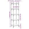 VidaXL Bibliothèque 5 niveaux chêne marron 40x30x154cm bois ingénierie 837641