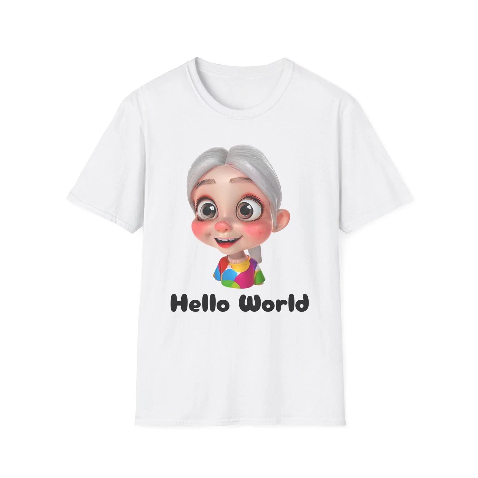 Cute Girl Character Unisex Children s Children s T Children s T-shirt with Playful Design, Cartoon, Cute Tees 130