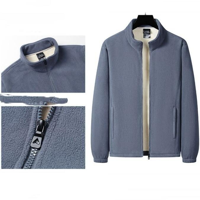 Costum Sport Bărbați Catifea Miel Pulover Casual Față-Verso Plus Catifea Îngroșat Călduros Iarnă Costum Trei Piese