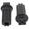 2 PCS Meat Grinder Screw Coupling Black Plastic Quick Installation Meat Grinder Screw Coupling