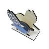 Wooden Paper Towel Holder Decorative Bird Turtle Floral Tissue Dispenser with Universal Card Slot, Napkin Dispenser for Kitchen Dining Table Counter