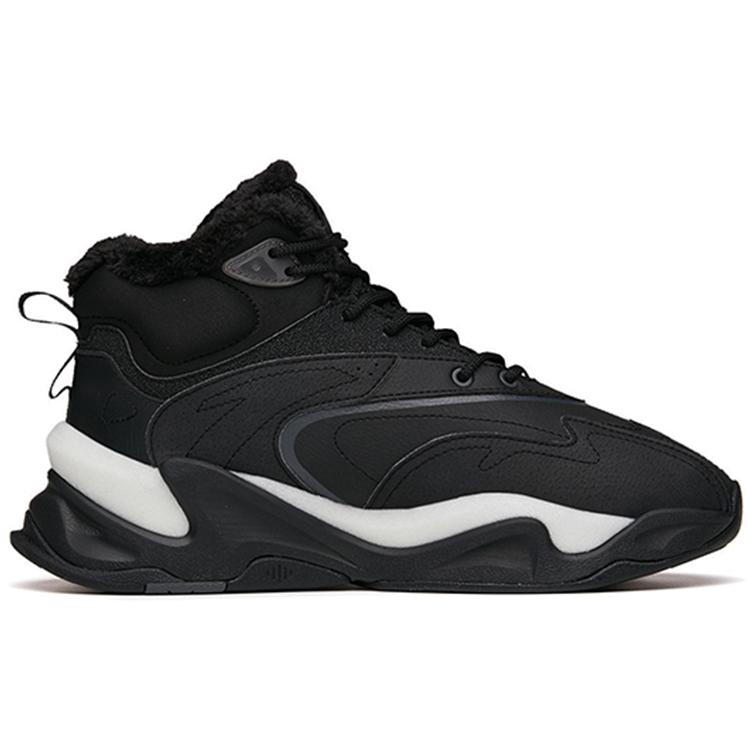Anta Pulse Fleece lined High top Sports Casual Shoes Men's Black 112148933R-2