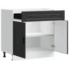 Vidaxl Base Kitchen Cabinet, Porto, Black, Wood-based Material
