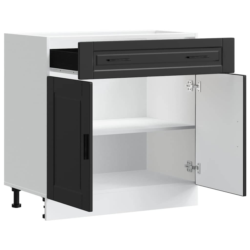 Vidaxl Base Kitchen Cabinet, Porto, Black, Wood-based Material