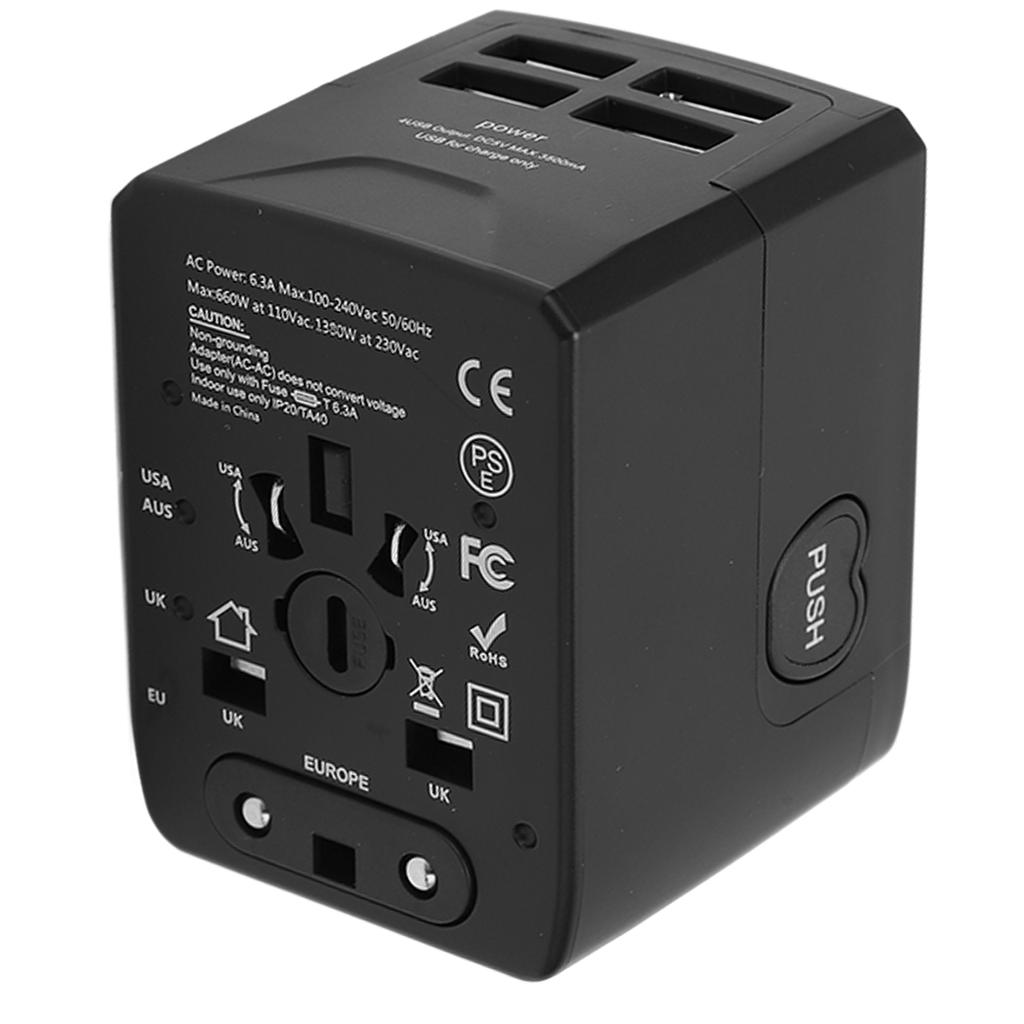 Universal Travel Adapter Multifunction USB Power Converter International Power Adapter EU UK AU US J