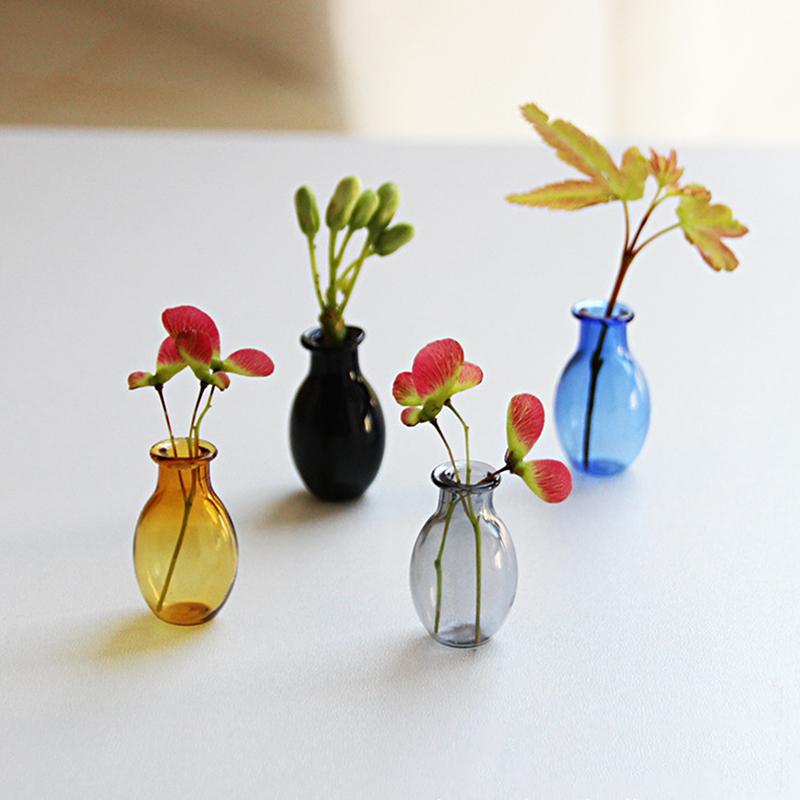 1PC Vase Magnet Mini Fridge Magnetic Vase Home Decoration Glass Refrigerator Sticker 3D 28x17mm