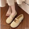 Fashion Low heeled elegant square toe flat shoes for spring summer new soft soled cute round toe casual versatile women's single shoes