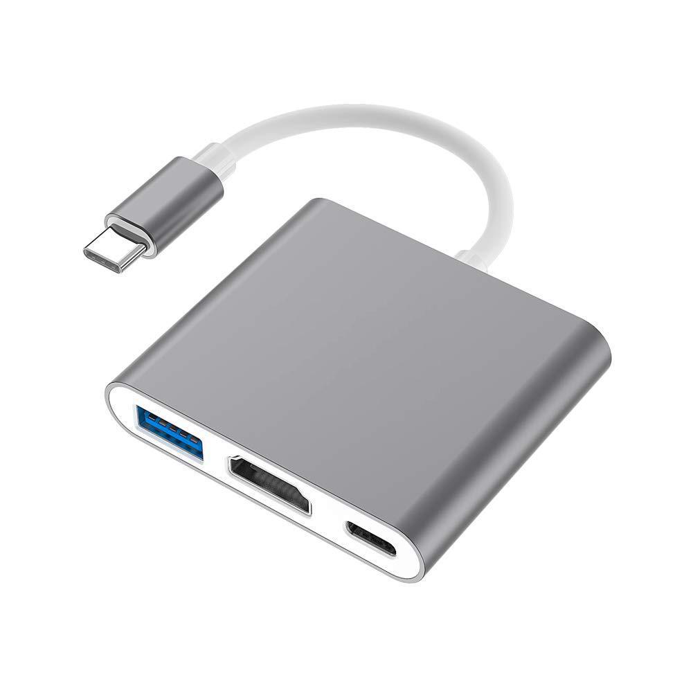 

Кабель-адаптер USB-C до HDMI з USB-хабом та док-станцією розширення