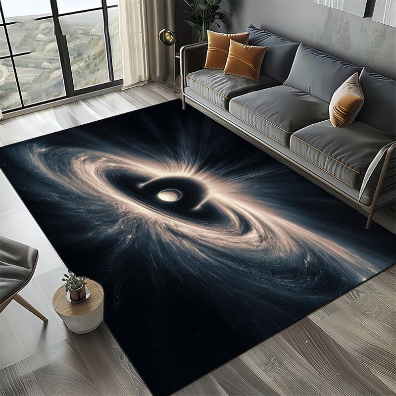 Cosmic Nebula Star Black Hole Galaxy Carpet Rugs Living Room Decor Carpets Home Bedroom Non-slip Area Floor Mat Entrance Doormat