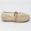 Luxury Lace Mesh Ballet Flat Kid Girls Elegant Design Rhinestones Covered Fishnet Ballerina Shoes Children Dress