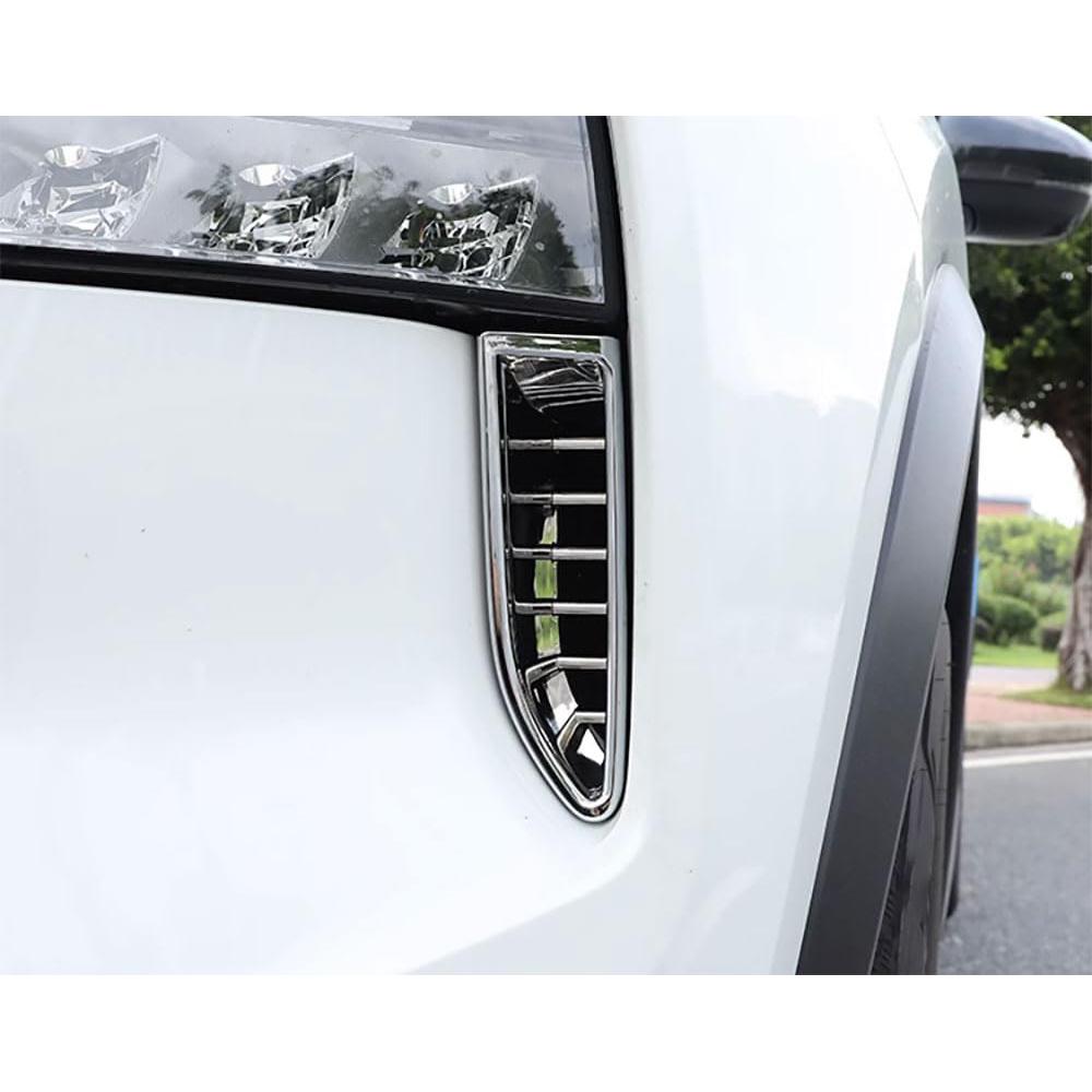 2x Chrome Headlight Front Bumper Covers For Nissan Rogue 2021-2023 Replacement