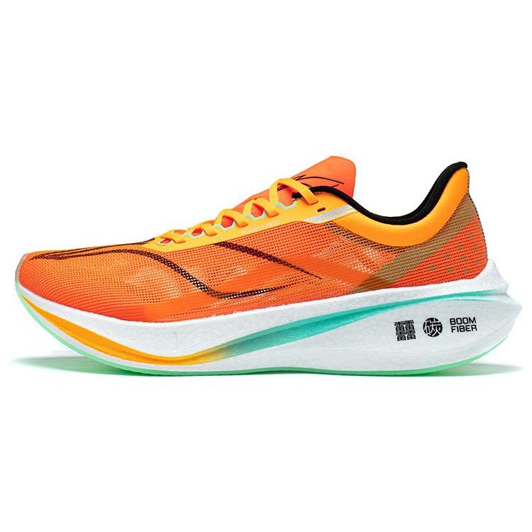New LiNing Feidian 3 Challenger Durable Breathable Low Top Marathon Running Shoes Men's Neon Bright Orange ARMT037-6