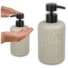 Liquid Soap Dispenser 450ml Ceramic Brown with Black Pump Peru