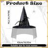 Halloween Witch Cosplay Set Witch Broomstick Witch Hats Pointed Witch Hats Flying Broomstick for Theme Party