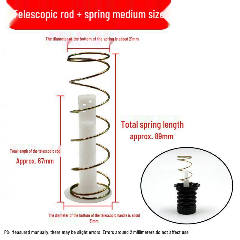 Rubber Drain Plug & Sleeve with Spring for Semi-Automatic Twin Tub Washing Machine