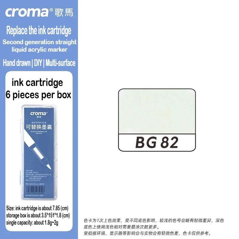 Croma 160/24 Color Replaceable Ink Refill Liquid Soft Tip Acrylic Marker Non Toxic Waterproof School Office Supplies Stationery