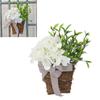 Hydrangea Door Hanger Basket Decorative Door Hanging Basket Wreath Front Door Artificial Wildflowers
