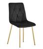 Libra Chair - Black Velvet / Gold Legs X 1
