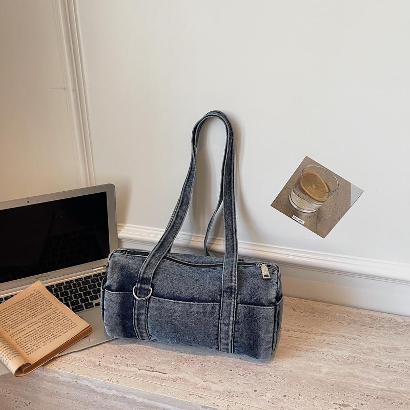 Denim Bag Women's Portable Shoulder Crossbody Bag Commuter Tote Bag