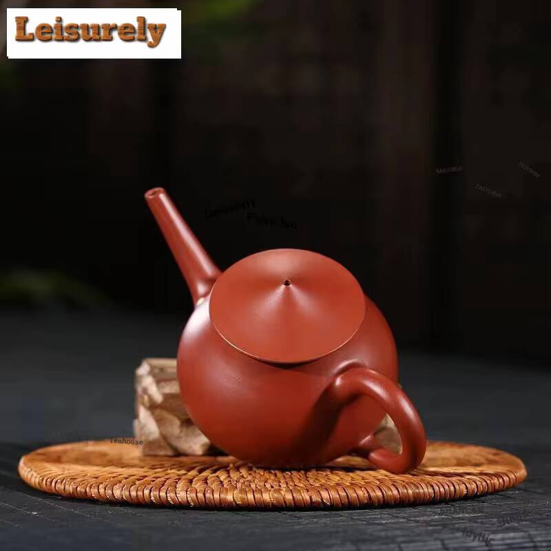 161ml Yixing Purple Clay Teapots Master Handmade Sketch Old Fisherman Pot Raw Ore Dahongpao Mud Tea Making Kettle Zisha Set Gift