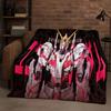 3D  Gundam Cartoon Robot Christmas Gift Flannel Blanket,Ultra Soft Warm Plush Throw for Home Bedroom Bed Sofa Cover Office