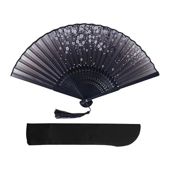 [YINKE] Silk fan for men and women, lightweight bamboo ribs, high quality silk fan, bamboo craft fan, Japanese style fan, stylish, for men, Japanese