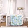 VIKAMA Healing Daisy Blanket White Flowers Green Plants Print Cozy Decor for Bedroom Sofa Naps Machine Washable