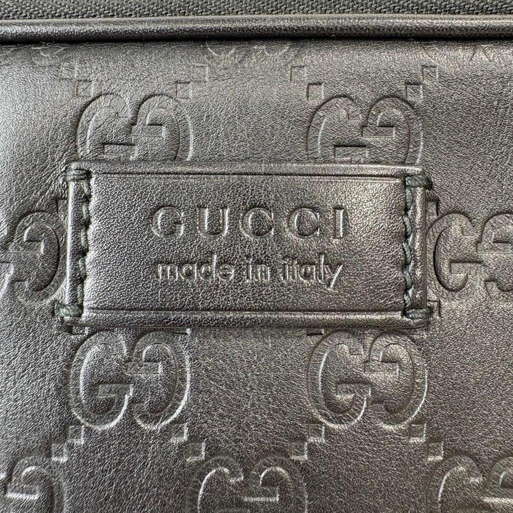 Used Excellent Condition Gucci Guccissima Laptop Case, PC Case, Black, Sleeve Case, 487