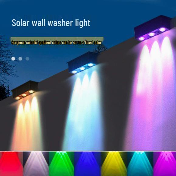 Solar Garden Spotlights: Outdoor Waterproof Decorative Lights, Automatically Illuminate at Dusk for Wall, Balcony, or Atmosphere Design.