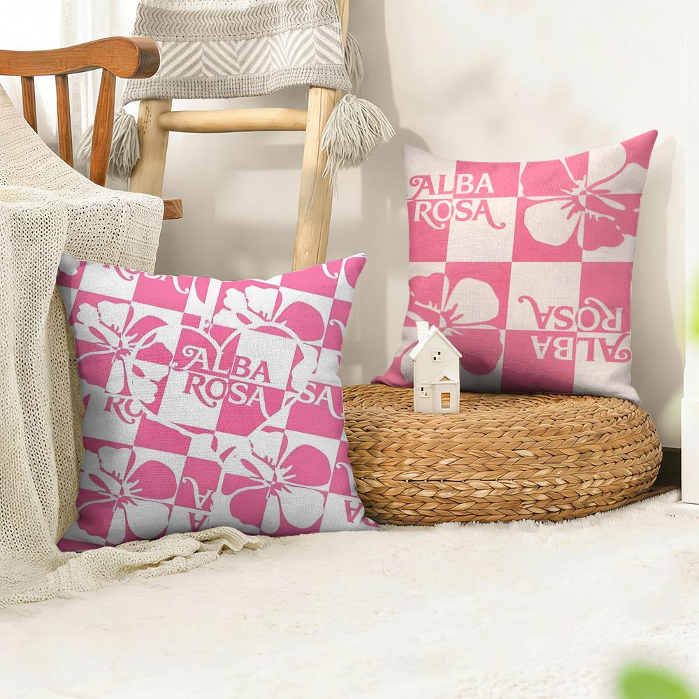 Fashion AALBA RROSA Cushion Cover Natural Linen Organic Fabric DoubleSided Printing Sofa Home Decor Gift Pillow Case