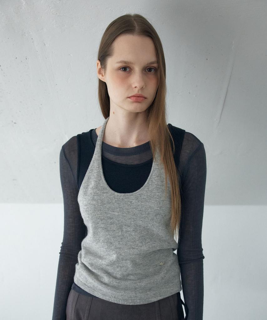 AHWE Halter Knit Vest_Grey