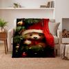 Marry Christmas  Soft Warm Flannel Blankets Comfortable Blanket for Home Decoration Gifting